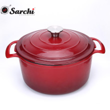 red cast iron casserole enamel coating